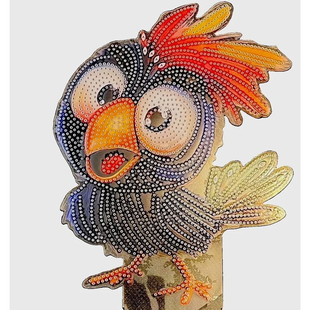 DIY Diamond Art Bird Ornament Kit SOBJ060 w/ Rhinestones, Tray & Applicator Pen